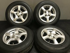 【BS NEXTRY 155/80R13】夏タイヤ【VIOLENTO ヴィオレント 13インチ 5J4HPCD100+36】20年製 バリ溝 ヴィッツ パッソ等　(TF206)