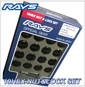 レイズ 5穴 ロックナットセット 19HEX 60°テーパー座 M12XP1.25 ブラック/スズキ ジムニー JB64W JB23W JB74W JA22 JA11