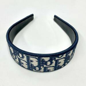 8436 Christian Dior DIOR BAND head band ob leak Katyusha canvas navy 