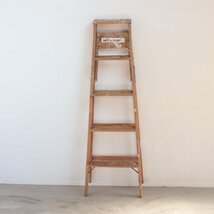 アメリカ ヴィンテージ 5段 脚立 / 木製ラダー stepladder ディスプレイ 店舗什器 ガーデニング アンティーク 雑貨 ＃506-251-24_画像10