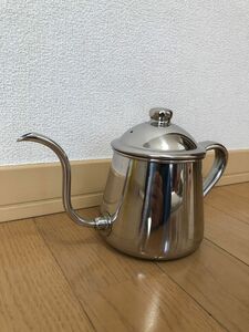 美品 タカヒロ コーヒードリップポット 雫　18-8ステンレス 細口 TAKAHIRO