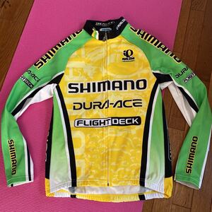 ◆Pearl IZUMI パールイズミ × SHIMANO シマノ長袖 サイクルジャージ Mサイズ USED品◆日本製