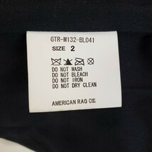 綺麗◆AMERICAN RAG CIE アメリカンラグシー メルトン 牛革 袖革レザー スタジャン メンズ(size 2)黒 ブラック_画像9