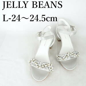 MK2149*JELLY BEANS*ジェリービーンズ*レディースサンダル*L-24〜24.5cm*シルバー