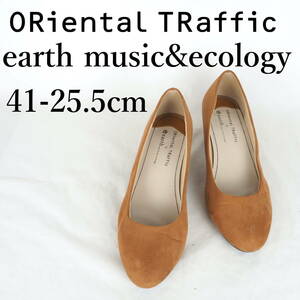 MK2205*ORiental TRaffic earth music&ecology*olientaru traffic Earth Music and ecology pumps *41-25.5m* tea 