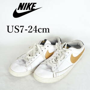 MK2298*NIKE*ナイキ*レディーススニーカー*US7-24cm*白・ゴールド