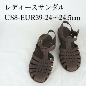 MK2326*レディースサンダル*US8-EUR39-24〜24.5cm*こげ茶