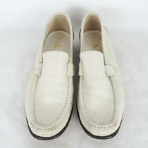 MK2474*Aquascutum*アクアスキュータム*レディースローファー*23cm*アイボリー_画像3