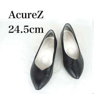 MK2476*AcureZ*アキュアーズ*レディースパンプス*24.5cm*黒