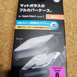 エレコム Apple Watch series7 41mm フルカバーケース プレミアムガラス 反射防止 ブラック AW-21BFCGMBK 4549550240376