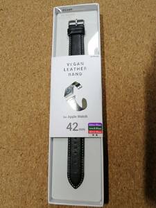 エレコム Apple Watch series 5 42mm用 ソフトレザーバンド ブラック AW-42BDLRBBK 4953103358737 