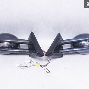 ウィンカー点灯OK 社外品 JZX100 マーク2 チェイサー クレスタ カーボン調 ドアミラー サイドミラー エアロミラー 左右セット 即納 棚Q-1の画像1