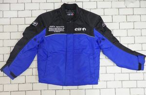 F6-5.10) elf MOTO / エルフ　ナイロンブルゾン　Mサイズ　EL-5241　青　ブルー　ジャケット　ライダースジャケット