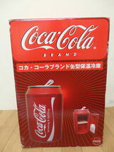 F25-5.10) Coca-Cola / コカ・コーラー ブランド缶型 保温保冷庫　HAVE A COKE　元箱付き_画像9