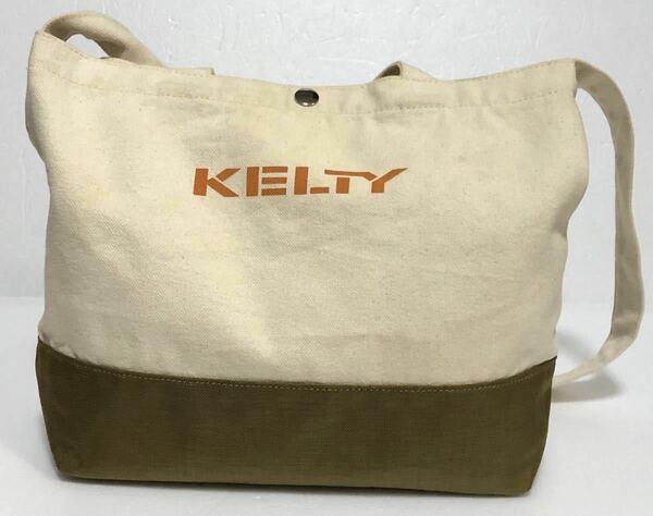 KELTY ケルティ トートバッグ 2309265 2WAY キャンバス ショルダーバッグ 切り返し　ロゴ