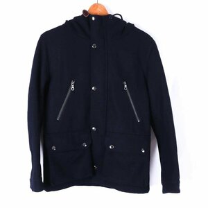  United Arrows mountain parka with cotton Zip up plain outer wool . men's S size navy UNITED ARROWS