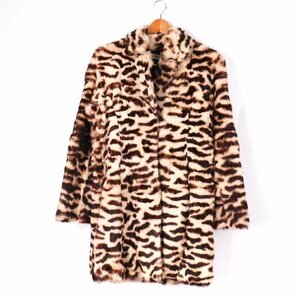  Andre Luciano fur coat rabbit fur 100% outer L corresponding lady's free size beige ANDRE LUCIANO