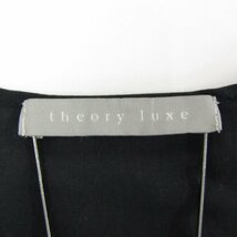 セオリーリュクス カットソー シャツ ノースリーブ シルク混 無地 トップス 黒 レディース 38サイズ ブラック theory luxe_画像3