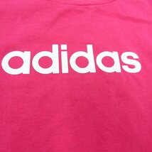 アディダス 半袖Tシャツ ロゴT スポーツウエア クライマライトコットン レディース Mサイズ ピンク adidas_画像4