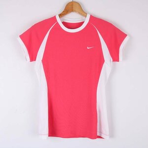 ナイキ 半袖Tシャツ クルーネック トップス スポーツウエア プラクティスシャツ ドライフィット レディース Mサイズ ピンク NIKE