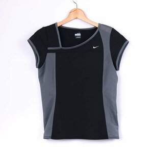 ナイキ 半袖Tシャツ メッシュ フィットドライ スポーツウエア レディース Mサイズ ブラック NIKE