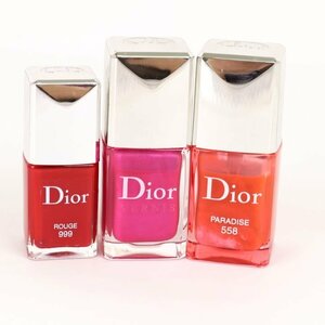 Dior Nail Emamel Verni 999/565/558 Розовый/Красный Половина или более 3 баллов установил 3 балла, установленные вместе