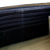 サン ヒデアキミハラ 長財布 MAIL Long Wallet 本革レザー ロングウォレット 小銭入れあり メンズ ブルー SAN HIDEAKI MIHARA_画像6