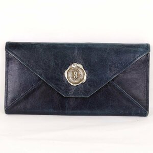 サン ヒデアキミハラ 長財布 MAIL Long Wallet 本革レザー ロングウォレット 小銭入れあり メンズ ブルー SAN HIDEAKI MIHARA