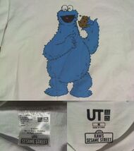 ★微難有☆ユニクロ×マイクミルズ★UNIQLO×KAWS×SESAME STREET★エルモ プリント 半袖Tシャツ コットンTシャツ Ｍ 白 ホワイト　_画像5