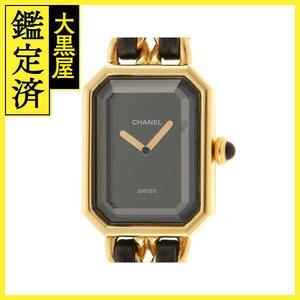 CHANEL シャネル プルミエールＬ H0001 ゴールドメッキ / 革　レディース時計　【460】2148103604331