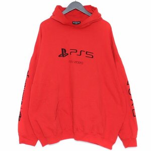 BALENCIAGA × PLAYSTATION PS5 オーバーサイズフーディー Mサイズ オレンジ バレンシアガ プレイステーション パーカー