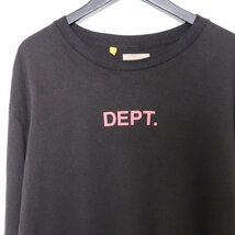 GALLERY DEPT. Centered Logo L/S Tee Lサイズ チャコール ギャラリーデプト 長袖Tシャツ_画像3