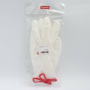 未使用 SUPREME RUBBERIZED GLOVES White ホワイト シュプリーム ボックスロゴゴムグローブ 手袋