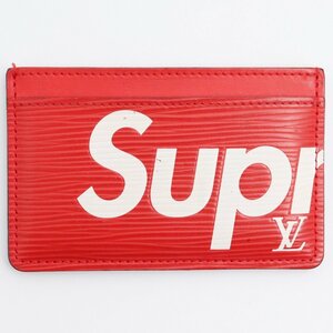 LOUIS VUITTON × SUPREME 17AW カードケース レッド ルイヴィトン シュプリーム card case