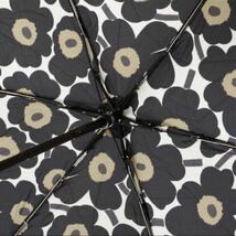 【マリメッコmarimekko／新品】MINI-UNIKKO MINI MANUAALI UMBRELLA／折りたたみ傘 アンブレラ／ 38653 030／BLACK/WHITE／MR002204_画像5