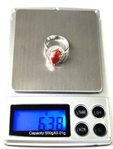 PT900 サンゴ さんご コーラル 珊瑚 ダイヤモンド リング 12号 6.38g 【ちょっと難あり】【送料無料】【プラチナ】_画像9