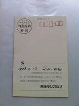 昭和レトロ 珍しい昭和のベリカード 東海ラジオ放送 JOSF-NAGOYA 名古屋・金鯱盗物語_画像2