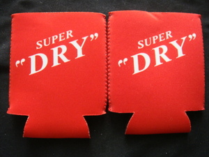 ASAHI・アサヒ／＜SUPER“DRY”/スーパードライ・保冷ビールカバー*2個＞□彡『未使用品』