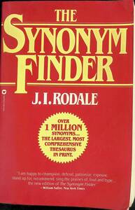 [ postage 0 jpy ] English-English dictionary SYNONYM FINDER J.I.RODALE 1986 year WARNER BOOKS ZP06