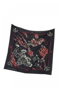  new goods Attractions Lot.557 BANDANNA WESTERN attraction z black 40S50S Western pattern Vintage bandana / made in Japan 