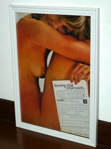 1972年 USA 70s vintage 洋書雑誌広告 額装品 Playboy プレイボーイ (A4サイズ) / 検索用 Playmate 店舗 ガレージ 看板 装飾 ディスプレイ 