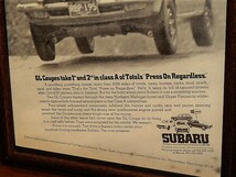 1973年 U.S.A. '70s 洋書雑誌広告 額装品 Subaru GL スバル レオーネ　 ( A4サイズ )_画像3