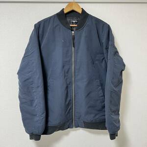 【ANTIQULOTHES】アンティクローズ ブルゾン ジャケット ネイビー シンプル ベーシックスタイル 古着MIX メンズライク メンズL/469VV