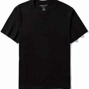 * アメリカンイーグル ヘンリーT Tシャツ AE Super Soft Henley T-Shirt XL / Black *の画像1