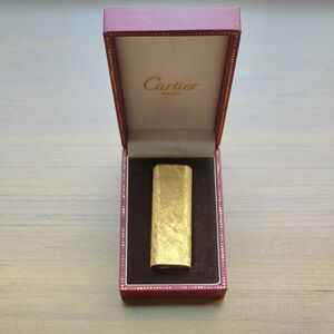 カルティエ ガスライター Cartier ゴールドカラー 箱付き