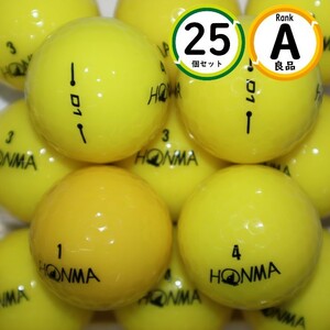 Aランク 25個 2020年モデル D1 良品 イエローカラー ホンマ ホワイト HONMA ロストボール ゴルフボール 送料無料 snt