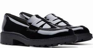  free shipping Clarks 26cmpa tent leather tea n key pe knee Loafer Flat enamel sneakers black pumps boots RRR103