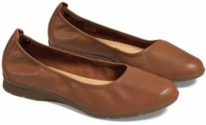 Clarks 24cm легкий язык Brown Flat кожа Loafer балет офис туфли-лодочки со вставкой из резинки туфли без застежки спортивные туфли ботинки at51