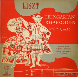 ハンス・スワロフスキー リスト：ハンガリー狂詩曲第1、2、3、6番 M-2189