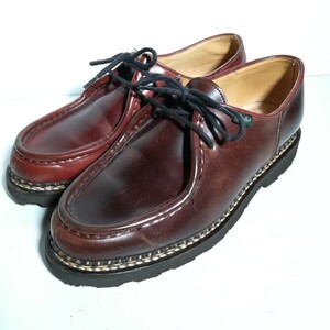 3886 ★パラブーツ Paraboot★ コードバン ミカエル チロリアンシューズ 42 26.5cm程度 ブラウン ビジネス 高級革靴 紳士靴 本革